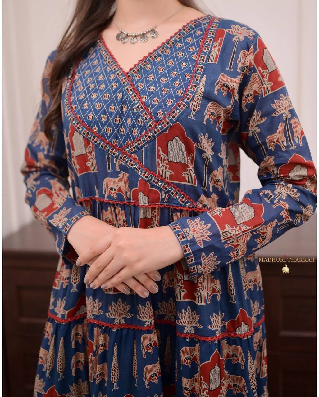 Luxurious Heavy Cotton Suit Set with Hand Embroidery, Zari Weaving & Block Printed Dupatta