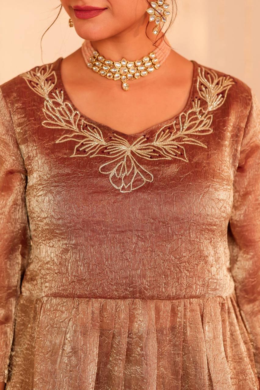 Dazzle in Style: Lilac Silver Embroidered Kurti & Sharara Radiant Lilac Sharara Set for Weddings and Celebrations