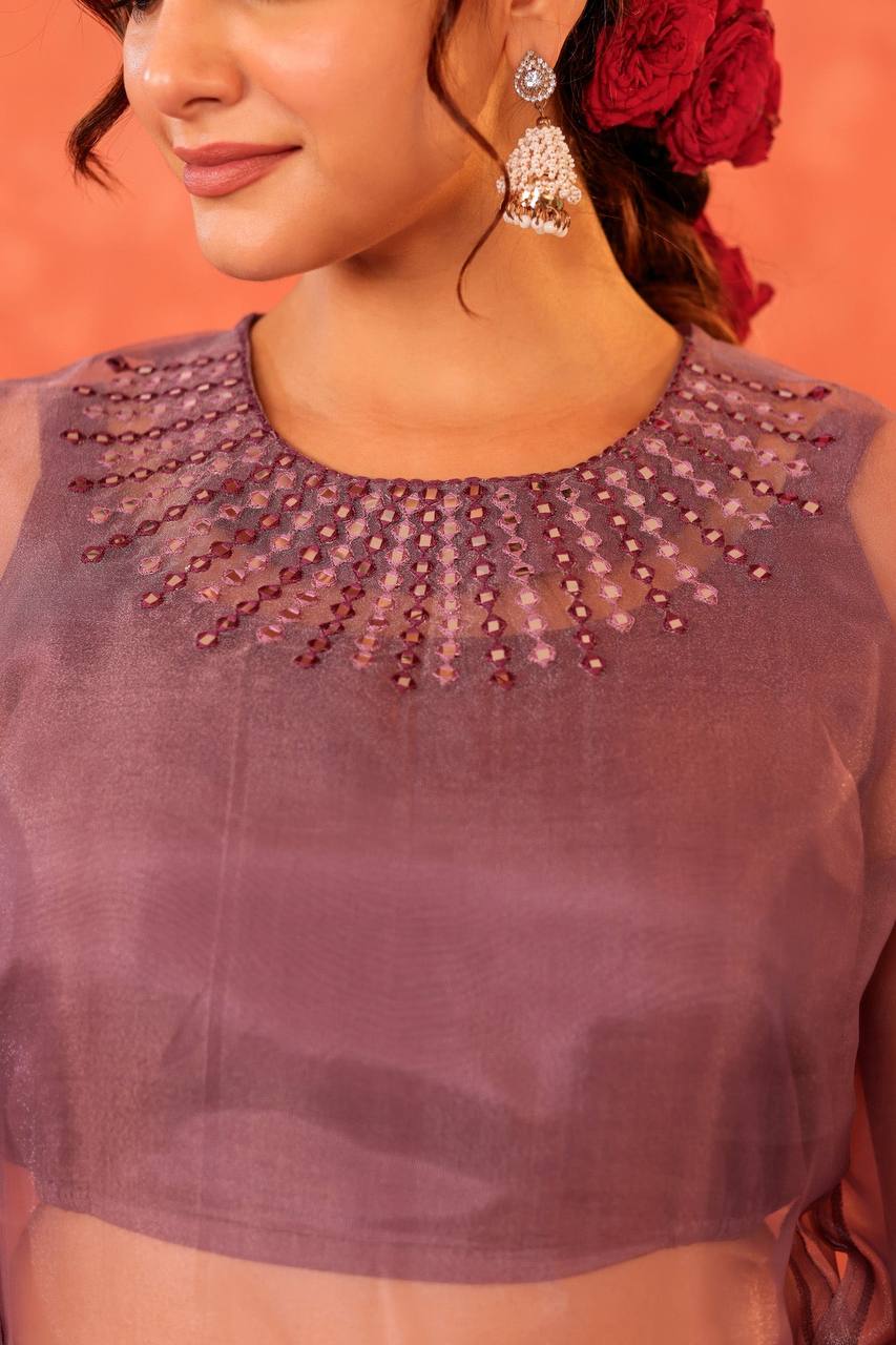 Ethereal Lavender Kurti: A Perfect Blend of Grace and Glamour