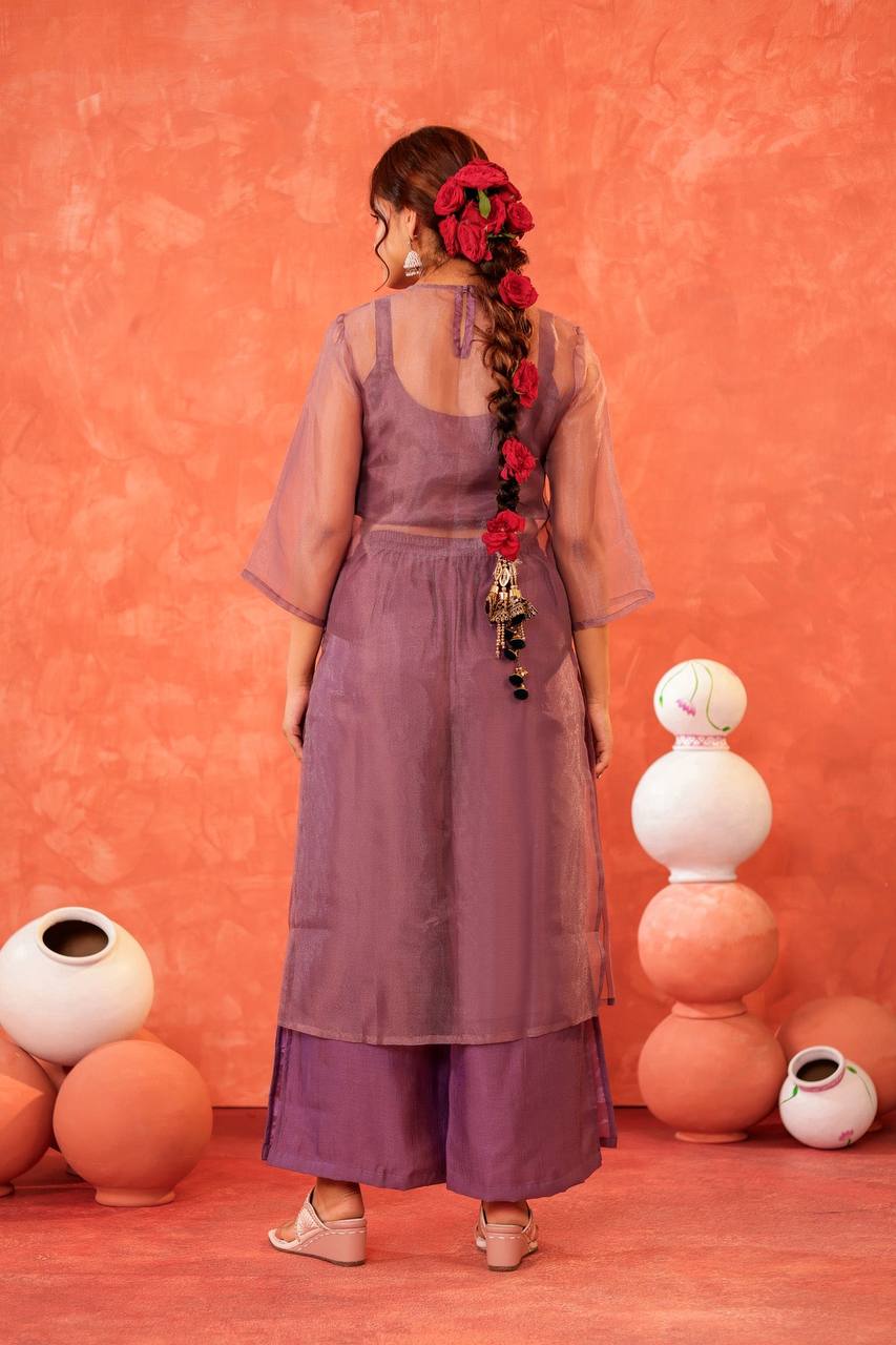 Ethereal Lavender Kurti: A Perfect Blend of Grace and Glamour