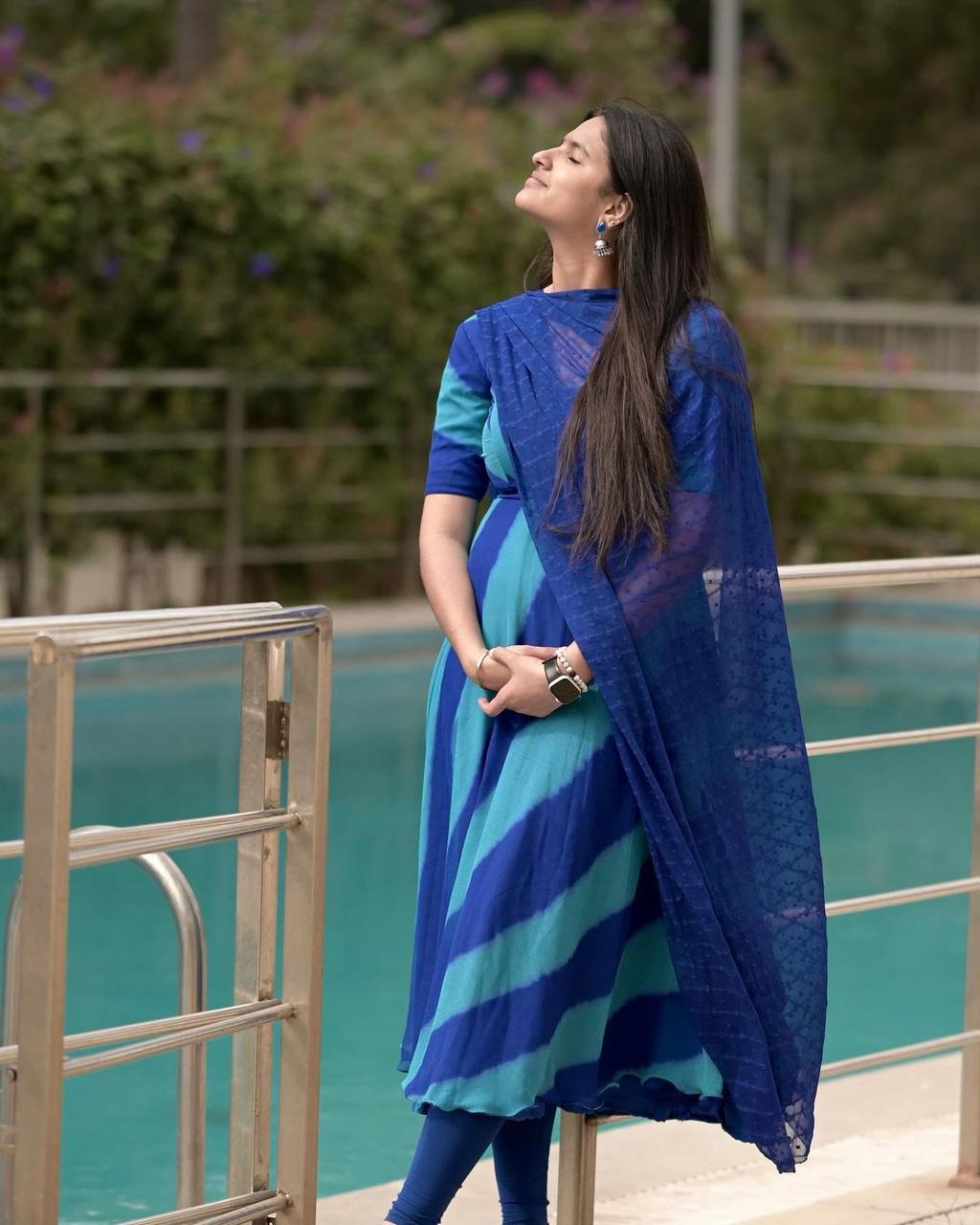 "Elegant Leheriya Georgette Dress with Chiffon Butti Dupatta – Embrace Effortless Charm"